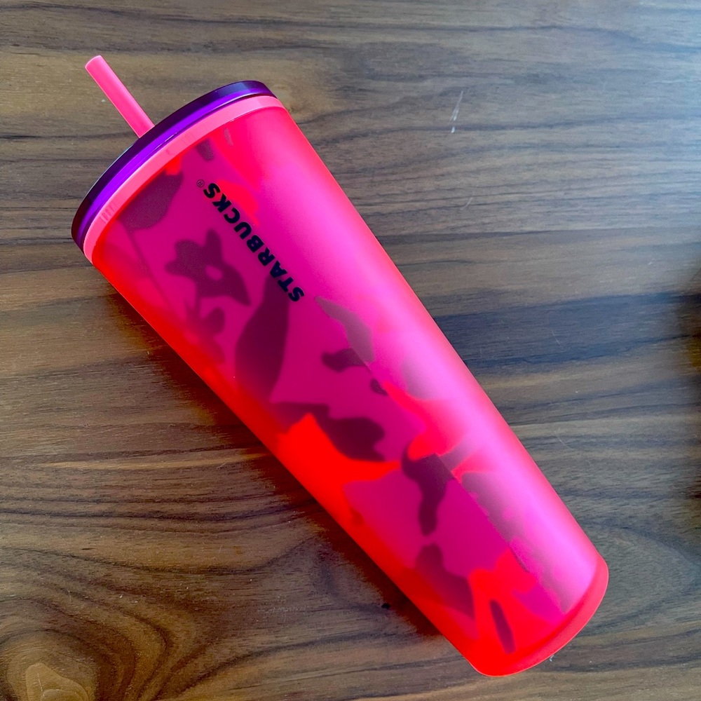 SALE❗️NEW❤️Starbucks Spring 2022 Soft Touch Floral Orange Red Venti Tumblr